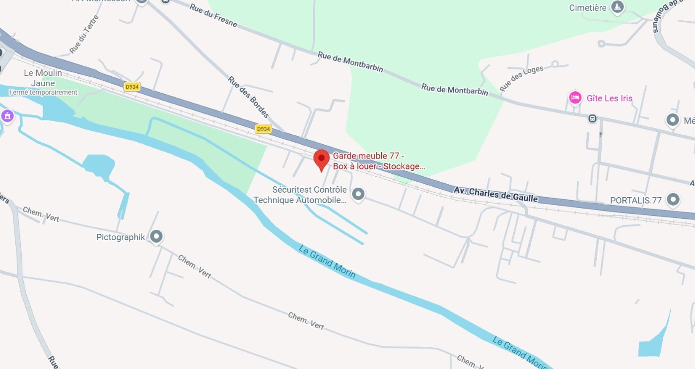 Carte — Garde-meuble à Crécy-la-Chapelle